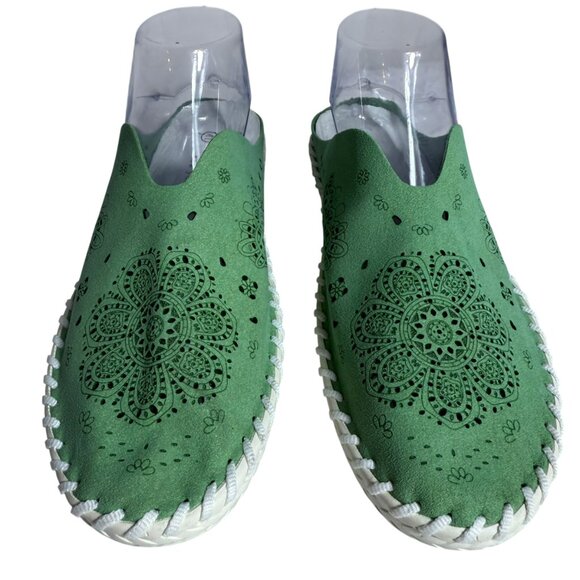 Bernie Mev Perforated Green Slip-On Comfort Mule – Size 41 EU – EUC - Picture 2 of 9